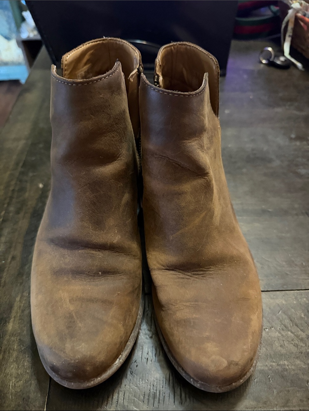 Clarks Tan Leather Chelsea Ankle Boots